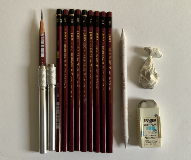 ”鉛筆デッサンの道具と使い方”