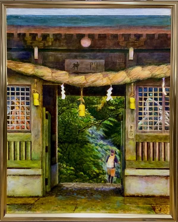歴史ある寺社の風景を油彩画に福家佳則・風景画作品集