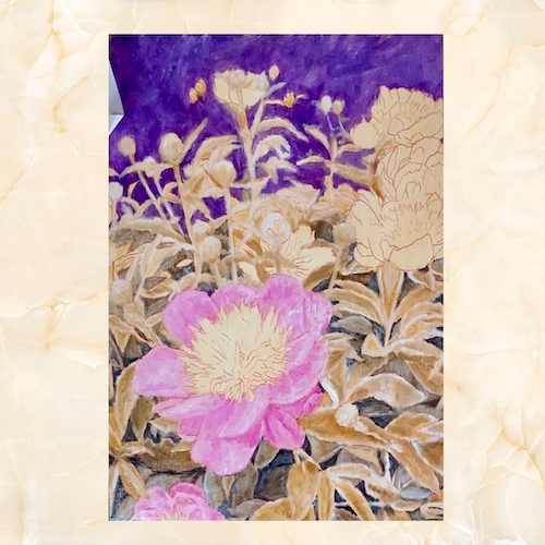花畑の描き方”油彩で