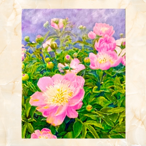 花畑の描き方”油彩で